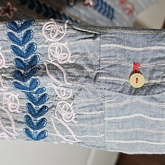 Jonny Was Workshop tunic top. gray, long sleeves.  Oversized small long sleeve - Picture 4 of 11